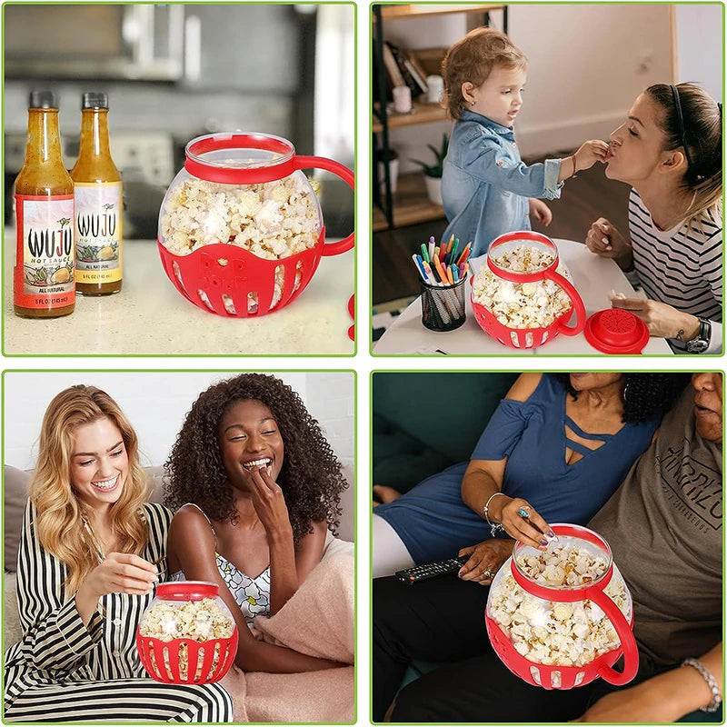 Premium Glass Microwave Popcorn Popper