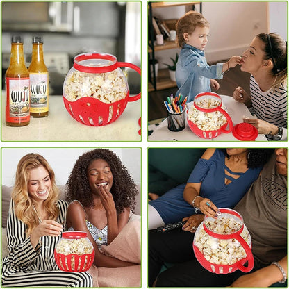 Premium Glass Microwave Popcorn Popper
