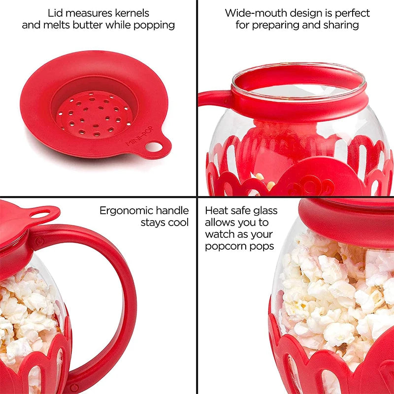 Premium Glass Microwave Popcorn Popper