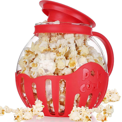 Premium Glass Microwave Popcorn Popper