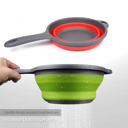 Collapsible Silicone Colander with Handle