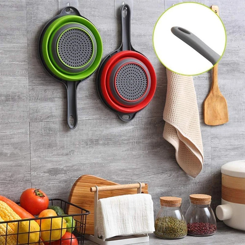 Collapsible Silicone Colander with Handle